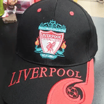 Liverpool football cap with embroidered team emblem.