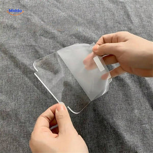 LumiNote lamp protective film application and installation guide shown step by step.