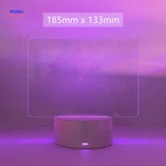 Large rectangular illuminated memo board panel for LumiNote desk lamp.