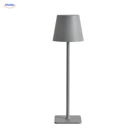 Lumiset rechargeable table lamp in grey, dimmable with the touch button
