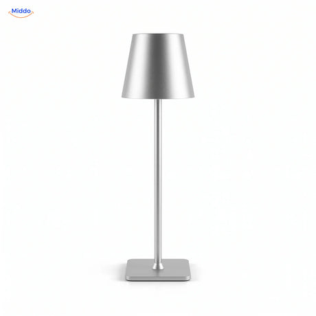 Lumiset rechargeable table lamp silver dimmable