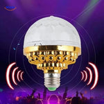 LED rotating disco light ball display showcasing color projection capabilities.