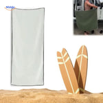 White magnetic towel ideal for beach sports, surfing, and water activities.