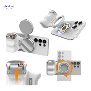 Magnetic mount with 360-degree rotation for all angles.