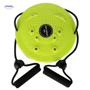 Magnetic waist twister device delivering effective core toning and belly definition.