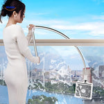 Double-sided magnetic window cleaner tool designed for safe high-rise apartment building cleaning.