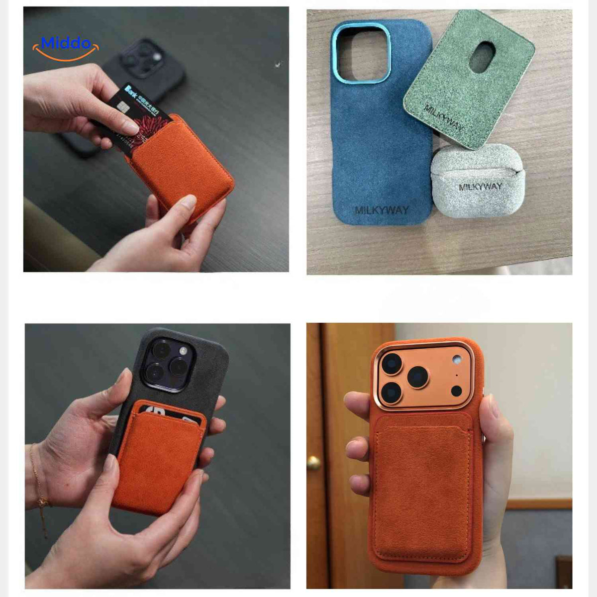 black AlcantaPro Card Holder product view image 12