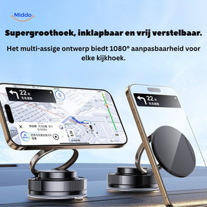 Magnevo magnetic stand with 1080-degree rotation capability for flexible positioning.