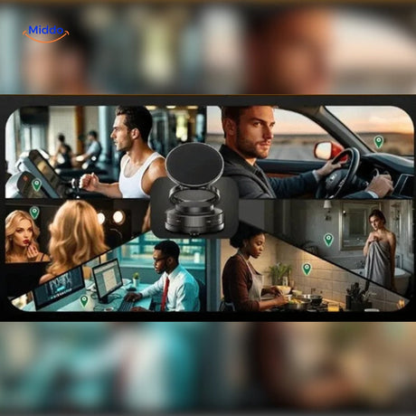 Compact universal magnetic phone holder suitable for desks, cars, and any flat surface.