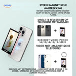 MagnoScreen compatible with MagSafe iPhone and Android smartphones.