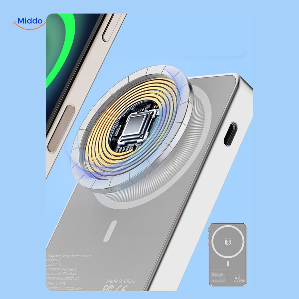MagnoScreen MagSafe magnet with advanced chip technology.