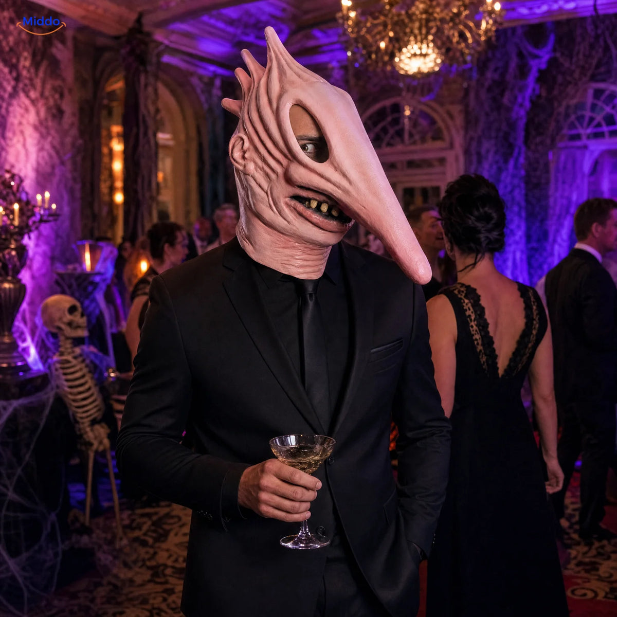 MaitlandMorph™ Adam & Barbara Full-Head Halloween Horror Mask | For Halloween Parties - conversion hero adam