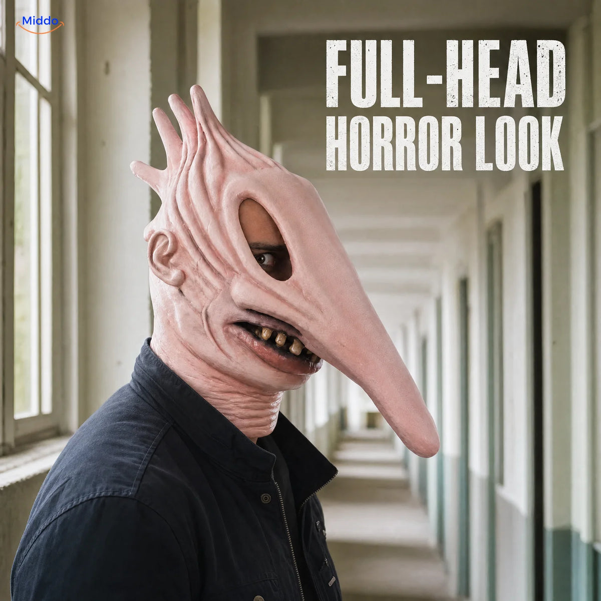 MaitlandMorph™ Adam & Barbara Full-Head Halloween Horror Mask | For Halloween Parties - conversion usage adam