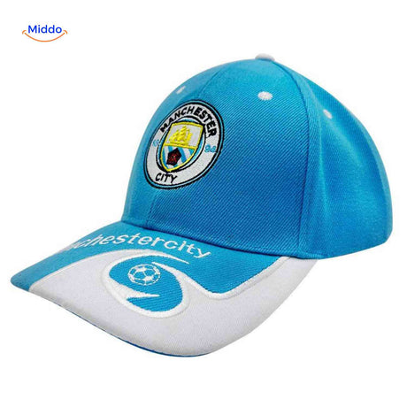 Manchester City football cap with embroidered team logo.