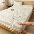 Waterproof mattress protector with breathable quilted design and elastic corner fit.