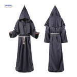 Medieval priest costume robe with authentic ecclesiastical design details.