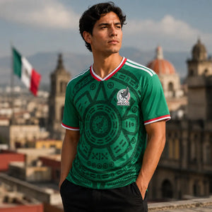 Mexico World Cup jersey featuring classic green national team color.