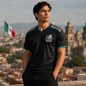 Mexico 2026 World Cup supporter jersey in black colors.