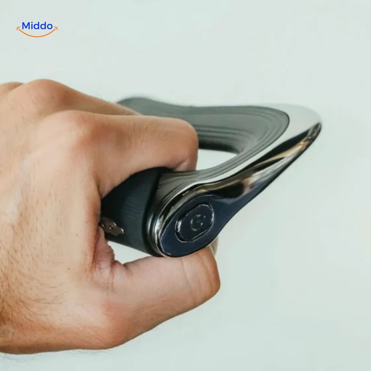Visiopro microcurrent massage tool for muscle pain relief and recovery.