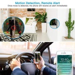 Night vision performance of the WiFi security camera with infrared LED for 24/7 monitoring.
