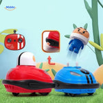Kids racing mini RC karts in high-speed action-packed gameplay.