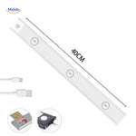 40cm USB LED motion sensor night light suitable for bedroom or cabinet lighting.