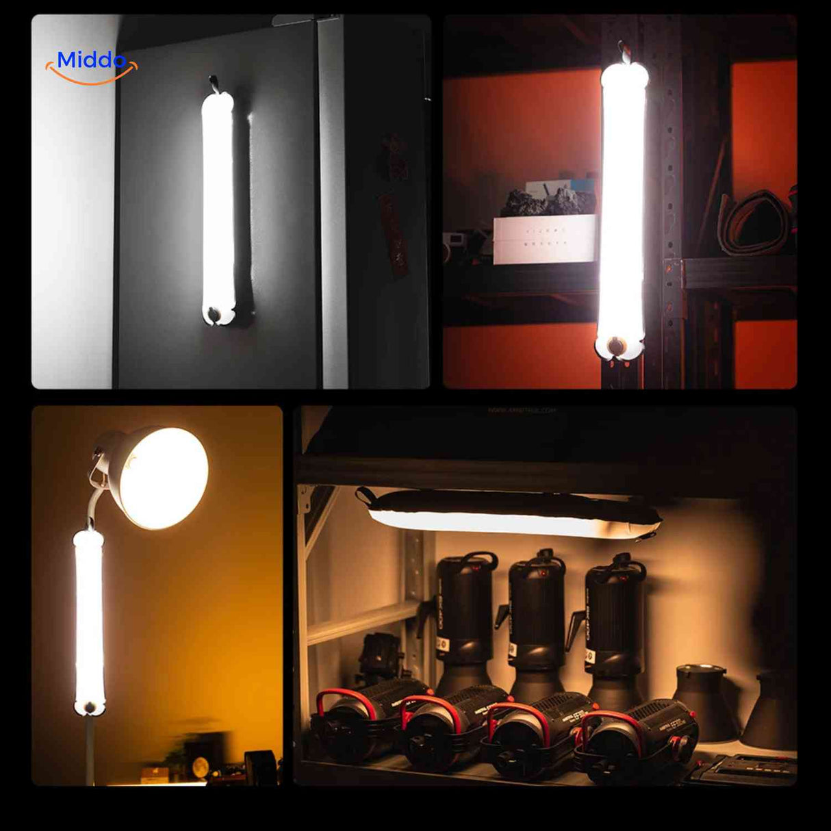 Ulanzi LED lamp with versatile multi-mount system for flexible light positioning.