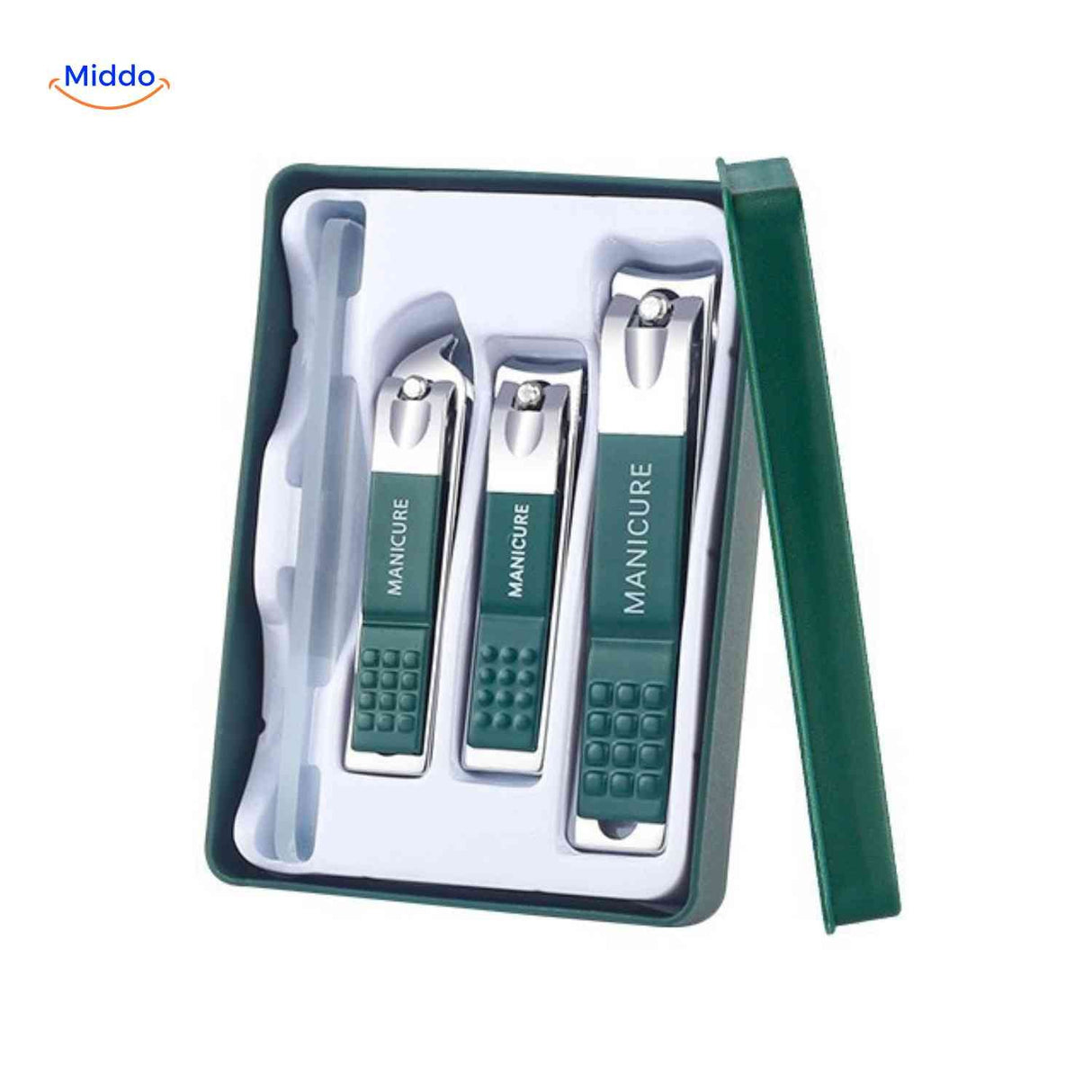 Multiformat Clipora manicure set with built-in storage drawer.