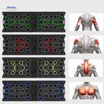 Training zones marked by color to target different muscle groups effectively.