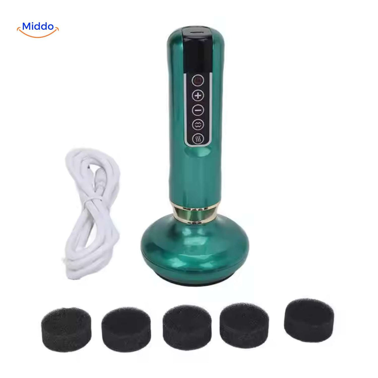 Portable muscle relaxer with vibration function for effective myofascial release therapy.