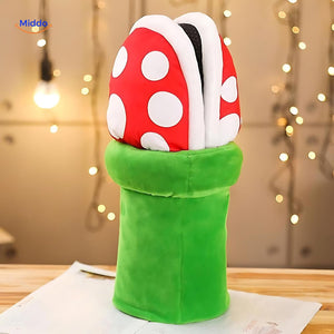 Anime-inspired mushroom slippers with charming cartoon characters and vibrant colors.