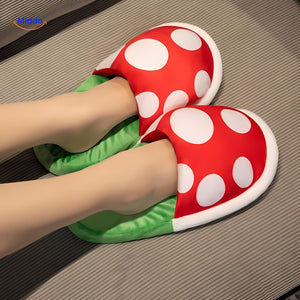 Warm cotton mushroom slippers designed for maximum comfort during cold weather.