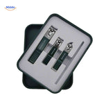 Clipora nail clipper set in three sizes with metal nail file.