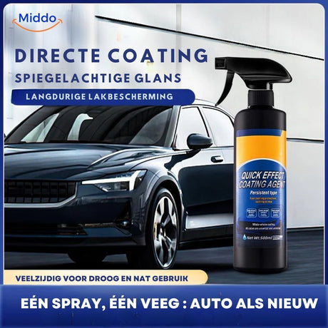 Nano crystal car coating applied with brush on glass surface for a smooth, oil-free finish
