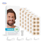 Complete 30-day supply of magnetic nasal dilator strips and accessories.