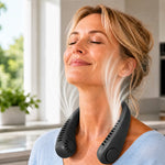 NekFan portable neck fan in black color option.