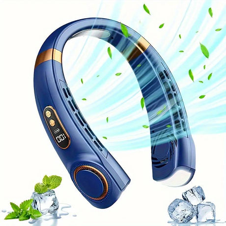 Advanced NekFan 2.0 PRO in blue with extended battery life and portability for all-day cooling.