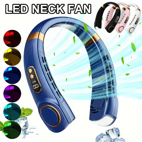 NekFan 2.0 PRO available in multiple colors with LED indicators and flexible neck band.