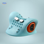 NeckEase neck massage pillow with LED display and control panel.
