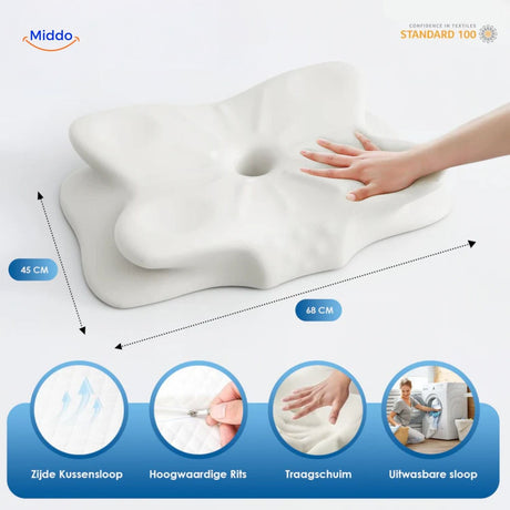 Optimized neck pillow design providing ergonomic support for cervical alignment
