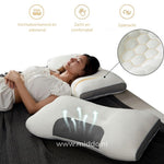 DreamGuard Pro neck support pillow shown from the side with breathable design