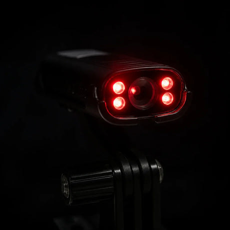 Night vision backup camera with infrared LED technology for clear visibility in low-light conditions.