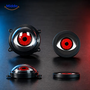 NightStare lens and flat module designs compared for installation clearance