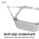 Non-slip bottom of HydroPaws water bowl prevents sliding on floors.