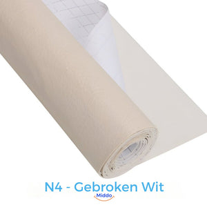 Off-white leather repair patch ideal for cream and neutral-toned upholstery.
