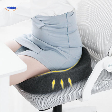 Comfortable office seat cushion designed for all-day workplace seating and support.