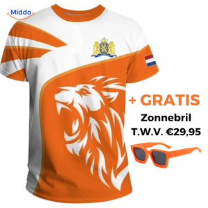 Orange Netherlands Fan T-Shirt | Free Sunglasses & Match-Day Comfort