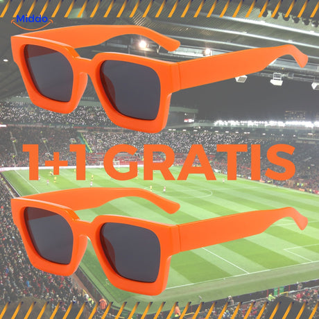 Buy orange Netherlands fan t-shirt and get free matching sunglasses.