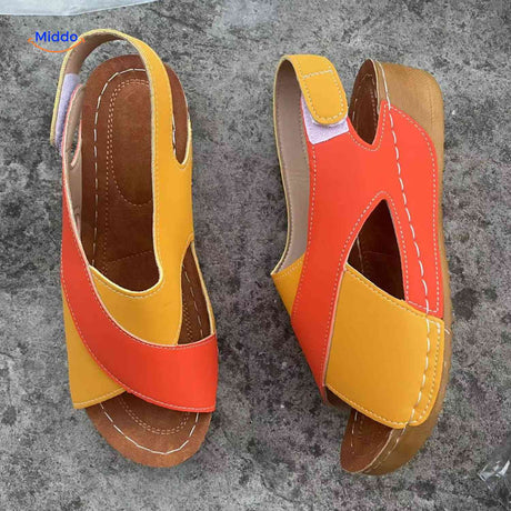 Light orthopedic sandals with soft sole for gentle cushioning and arch support.