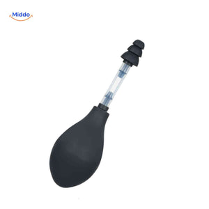 OtoRelief headache relief device shown in sleek black model design.